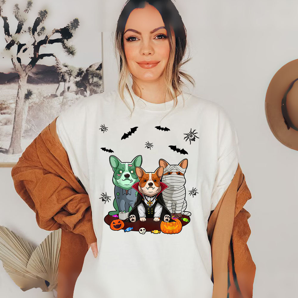 Corgi Halloween Shirt Dog Lover Gift Corgi Mom Gift